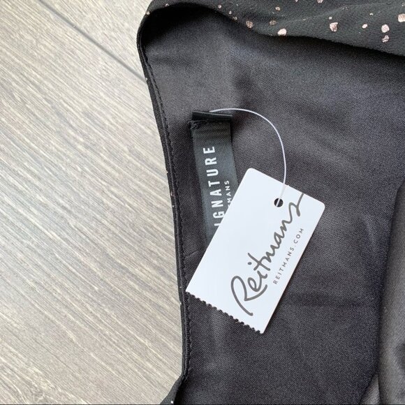 Signature Reitmans Dress Speckled Sleeveless Criss Cross Black Size 2x - Picture 10 of 16